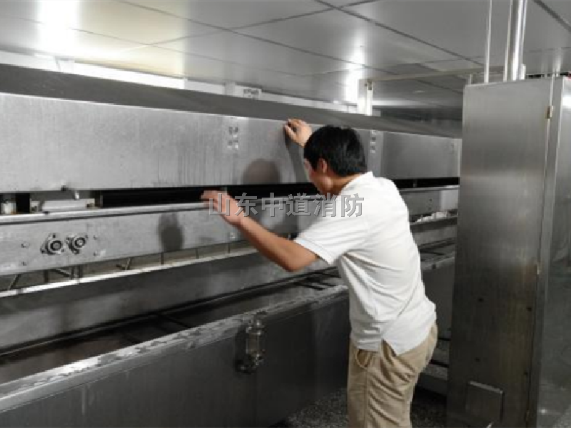 濟南油炸機二氧化碳自動滅火裝置安裝完成現(xiàn)場
